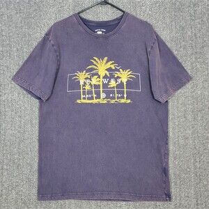 Key West T-Shirt Mens M Purple Florida Keys Vacation Ocean Beach Palm Trees